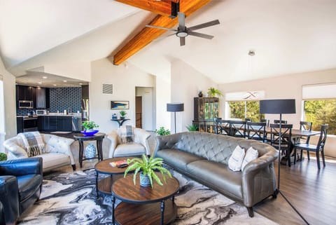 Your group's hub: cook, dine, and relax in one open flow.