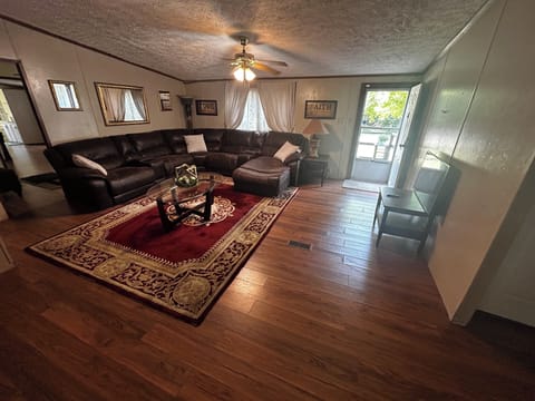 Living room that opens up to the dining room.