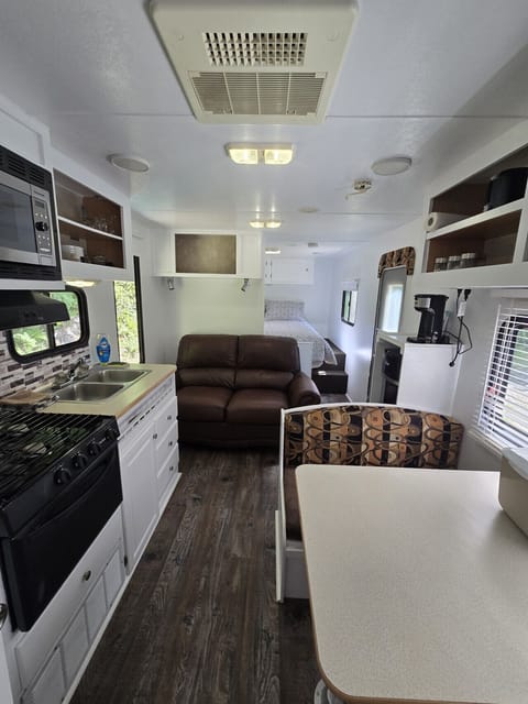Cozy Cove Trailer - view from the bathroom