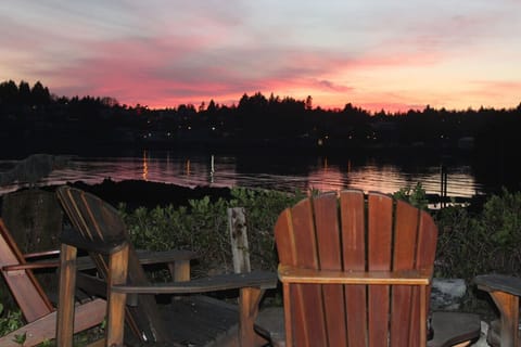 King Cove sunset view from fire pit