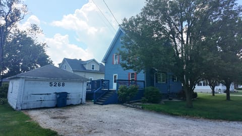 Driveway - it fits 4 cars there is no additional parking on the property or road