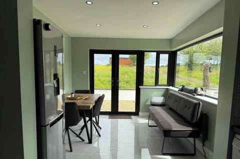 Bright kitchen with large window