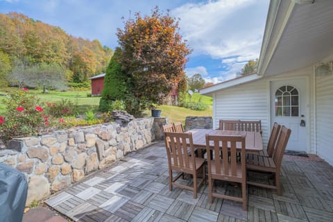 Enjoy your meals on the patio with seating for eight.  We have a glider with additional seating space for two! 