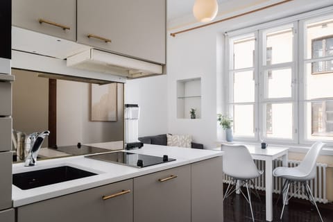 This compact studio apartment is fully equipped and you only need to bring your own personal belongings and toiletries.