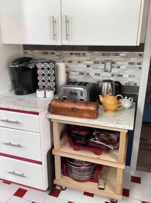 Coffee toast centre. Kuerig coffee supplied