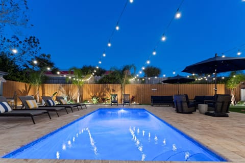 Enjoy a night of relaxing in this back yard oasis