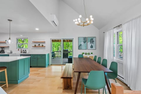 Bright, open space for shared meals and laughter.