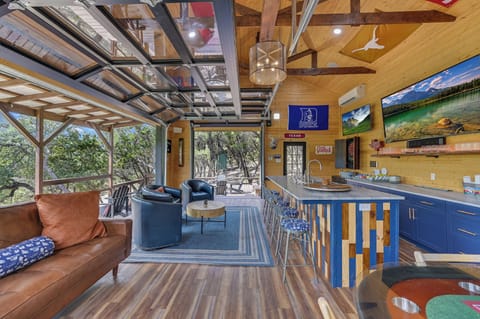 Enjoy games in style in the totally tricked out entertainment ba