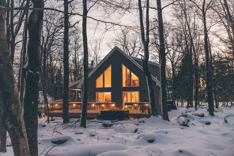 Charming winter escape nestled in the Poconos.