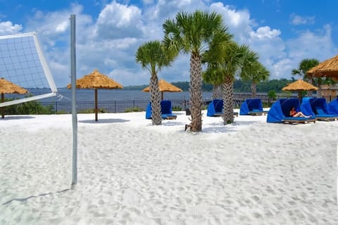 Play volleyball with this amazing view