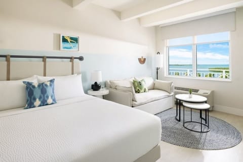 King bed with ocean view