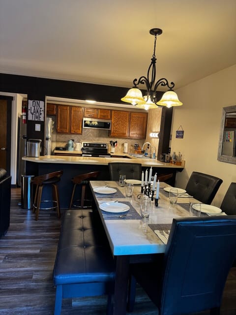 Kitchen and dining areas
