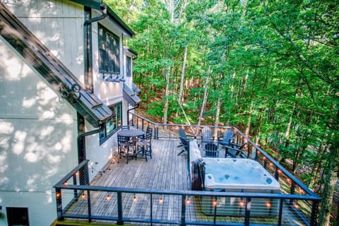 Soak in the hot tub or pull up an Adirondack chair on the spacious deck, tucked into the trees at The Beech House.