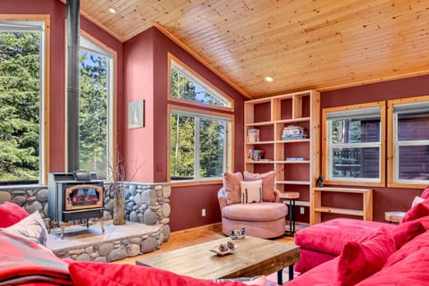 Living room 1: Main floor, gas fireplace, deck access, central heat and A/C