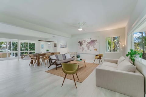 open concept living room and dining room