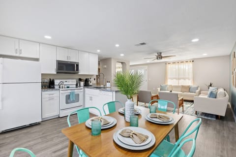 Dining and kitchen in one space