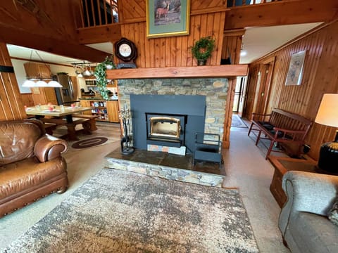 Warm up on cool evenings next to the fireplace