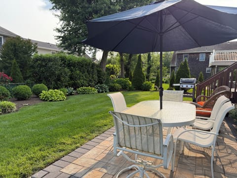Shady private back yard