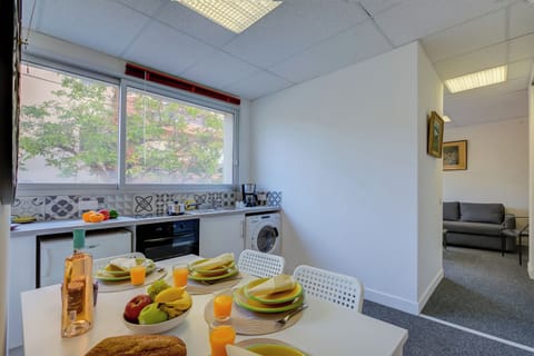 Kitchen and dining area