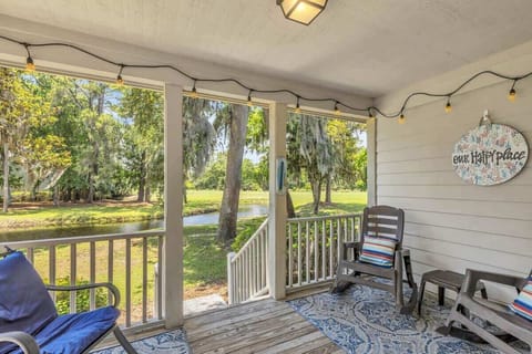 Private Back Porch Overlooking Lagoon and Golf Course