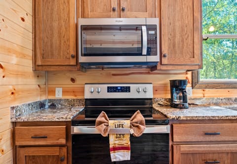 Start your mornings right at this charming coffee station—just steps away from the oven for warm baked treats.