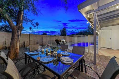 Private outdoor dining area