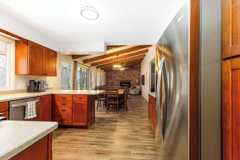 kitchen with view dining area