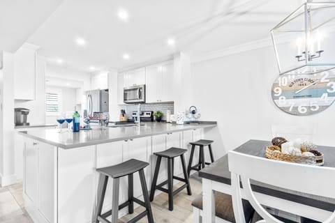 Breakfast bar seats three