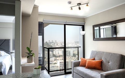 Living Rook Space with a lovely view of Lima's Financial DIstrict