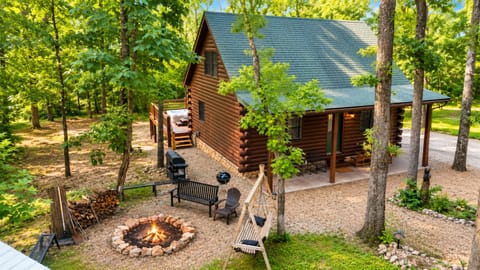 Cabin and firepit