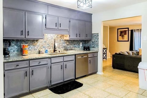 Fully Equipped Kitchen and Living Room