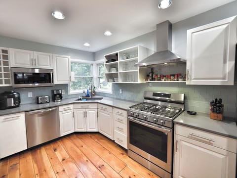 Instant Pot, blender, mixer, coffee machine, toaster, French press, microwave