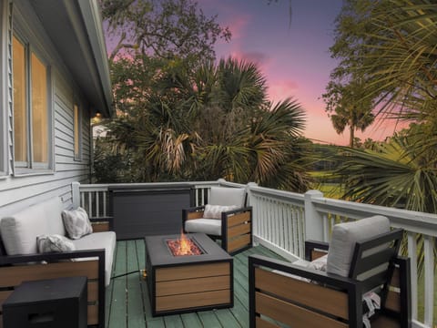 Catch a beautiful sunset on the back porch.