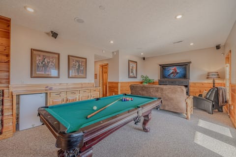 Need a break from the great outdoors? Retreat to our cozy lower level where the competition is friendly and the popcorn is popping.