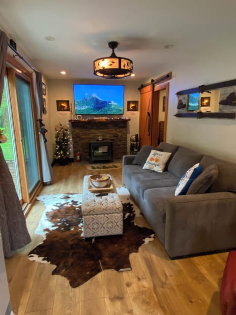 Living room and wide screen TV