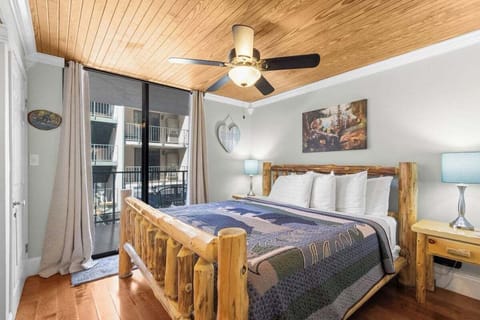 Master bedroom with king bed and TV (sleeps 2)