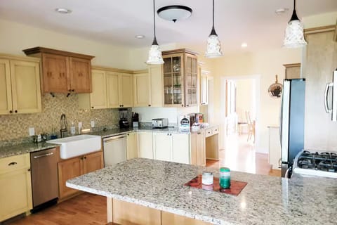 Main house kitchen breakfast counter.