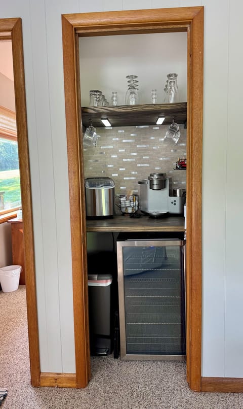 Coffee / Dry Bar in Living Room.