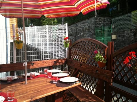 Peaceful terrace for light meals or small group coffee breaks