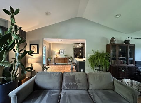 Living room area toward kitchen area 