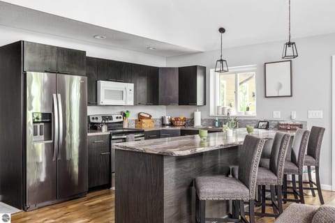 A fully stocked kitchen.