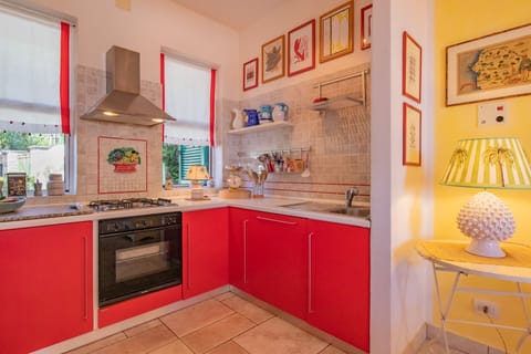 Fridge, oven, dishwasher, highchair