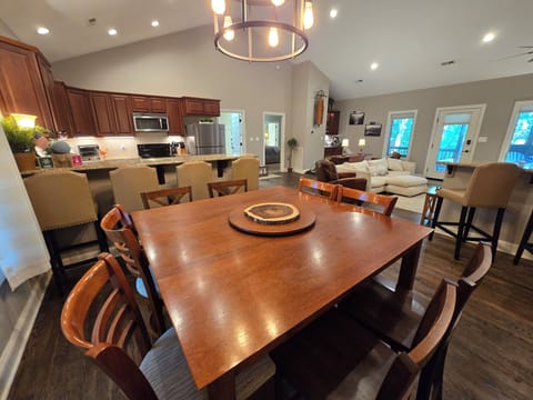 Lots of seating for meals and games.