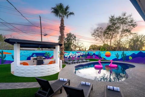 Backyard – Pool View at Sunset