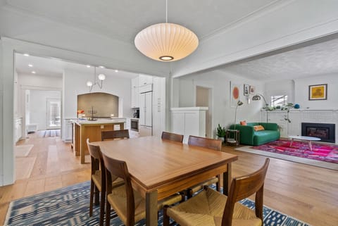 Beautifully lit and functionally designed for group cooking or quiet coffee time.