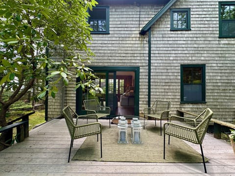 Patio at the back overlooking the golf club