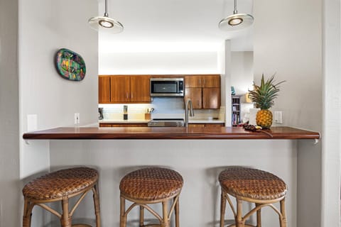 Fully Equipped Kitchen with Bar Seating Perfect for Entertaining
