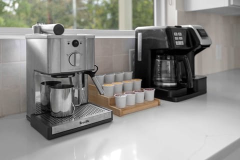 Rise and shine, y’all! This cozy coffee station is your morning launchpad. Fully stocked and ready to fuel your day with bold brews and good vibes.