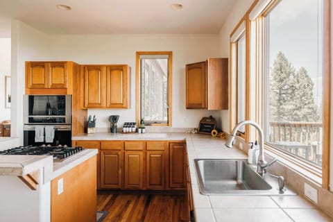 Large kitchen with a view