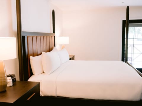 Stretch out on a luxurious king bed for deeper sleep.